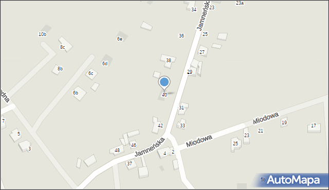 Koszalin, Jamneńska, 40, mapa Koszalina