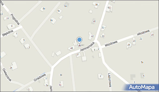 Koszalin, Jamneńska, 46, mapa Koszalina