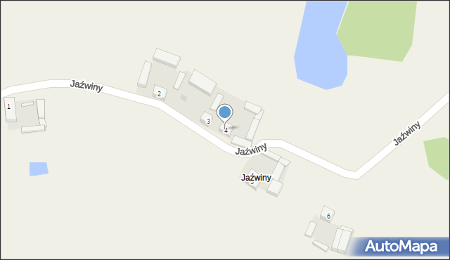 Koszary, Jaźwiny, 4, mapa Koszary