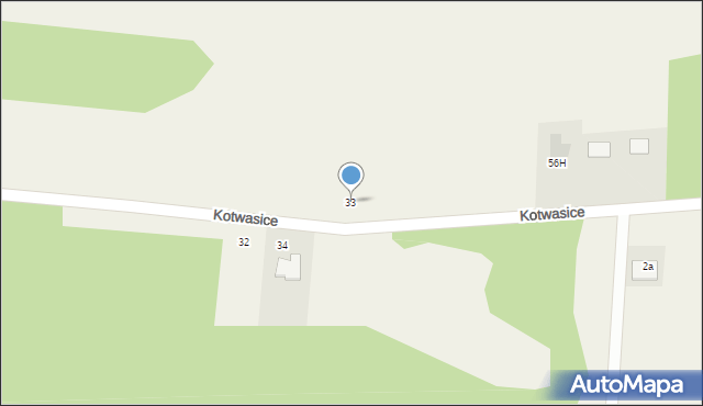 Kotwasice, Jagodowa, 33, mapa Kotwasice