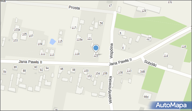 Kowala-Stępocina, Jana Pawła II, 123, mapa Kowala-Stępocina