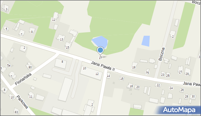 Kowala-Stępocina, Jana Pawła II, 17, mapa Kowala-Stępocina