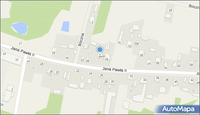 Kowala-Stępocina, Jana Pawła II, 27, mapa Kowala-Stępocina