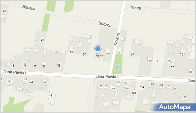 Kowala-Stępocina, Jana Pawła II, 59, mapa Kowala-Stępocina