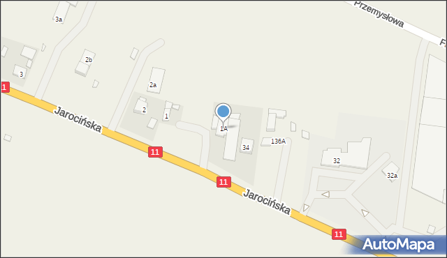 Kowalew, Jarocińska, 1A, mapa Kowalew