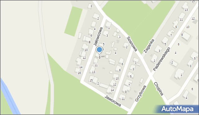 Kowanówko, Jałowcowa, 9, mapa Kowanówko