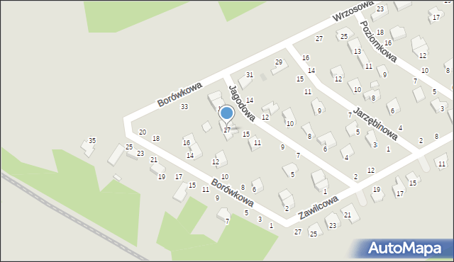 Kozienice, Jagodowa, 17, mapa Kozienice