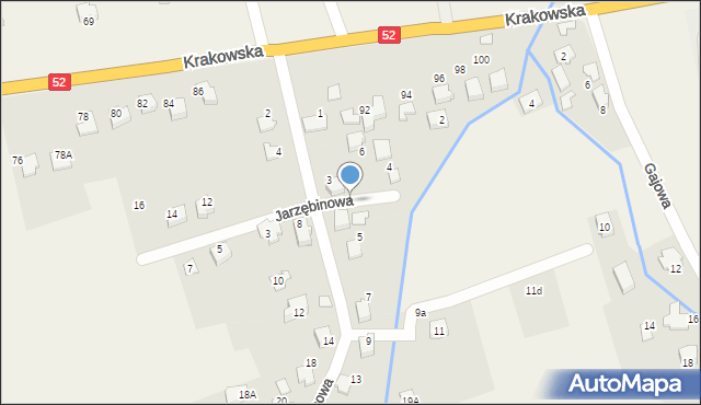 Kozy, Jarzębinowa, 1, mapa Kozy