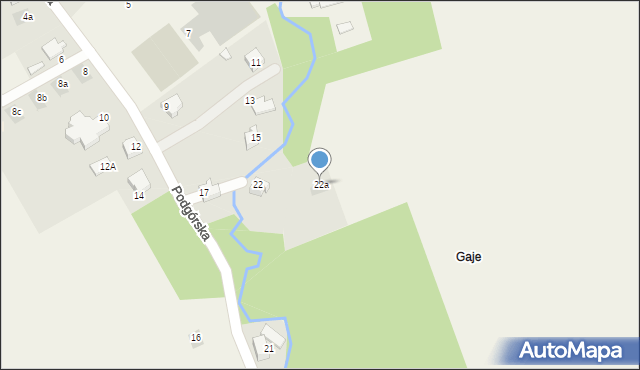 Kozy, Jarzębinowa, 22a, mapa Kozy