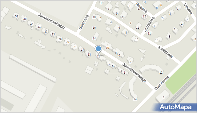Krajenka, Januszewskiego Antoniego, ks., 11, mapa Krajenka