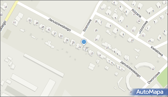 Krajenka, Januszewskiego Antoniego, ks., 19, mapa Krajenka