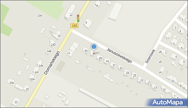 Krajenka, Januszewskiego Antoniego, ks., 49, mapa Krajenka