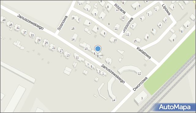 Krajenka, Januszewskiego Antoniego, ks., 6, mapa Krajenka