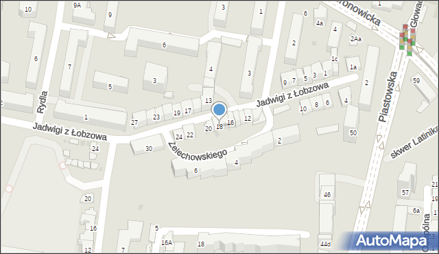 Kraków, Jadwigi z Łobzowa, 18, mapa Krakowa