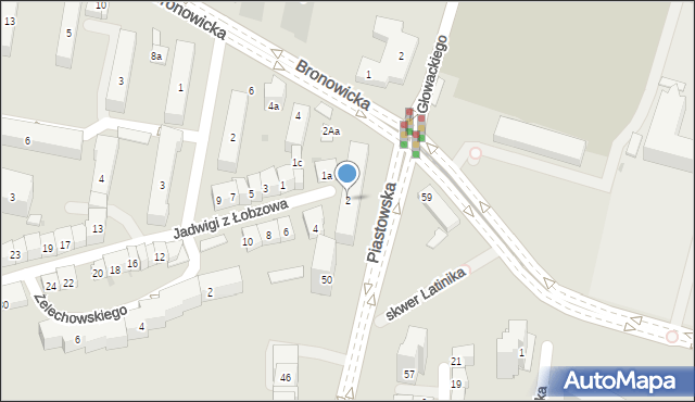 Kraków, Jadwigi z Łobzowa, 2, mapa Krakowa