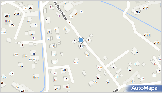 Kraków, Jachimeckiego Zdzisława, 8a, mapa Krakowa