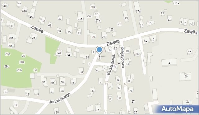 Kraków, Janowskiego Jana, 2, mapa Krakowa