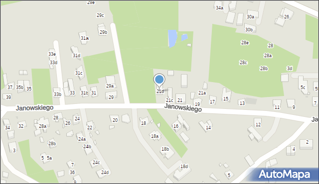 Kraków, Janowskiego Jana, 21d, mapa Krakowa