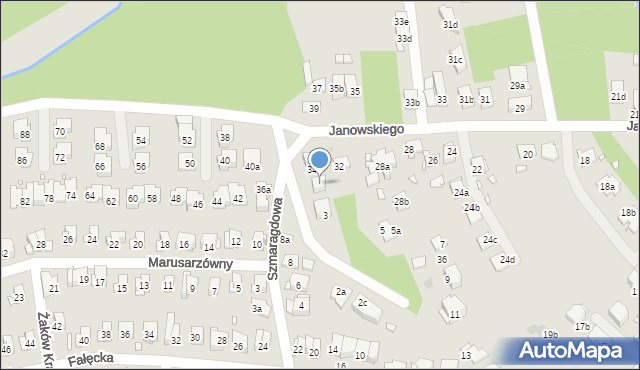 Kraków, Janowskiego Jana, 34a, mapa Krakowa