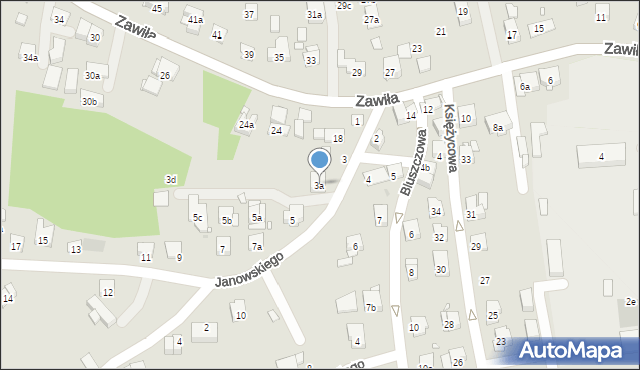 Kraków, Janowskiego Jana, 3a, mapa Krakowa