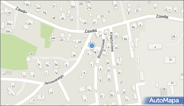 Kraków, Janowskiego Jana, 4a, mapa Krakowa