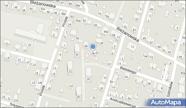 Kraków, Jasińskiego Jakuba, gen., 8, mapa Krakowa