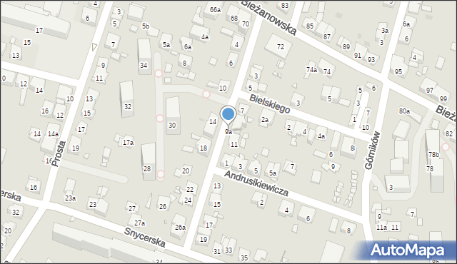 Kraków, Jasińskiego Jakuba, gen., 9a, mapa Krakowa