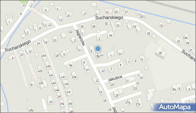 Kraków, Jaglarzów Michała i Stanisława, 5a, mapa Krakowa