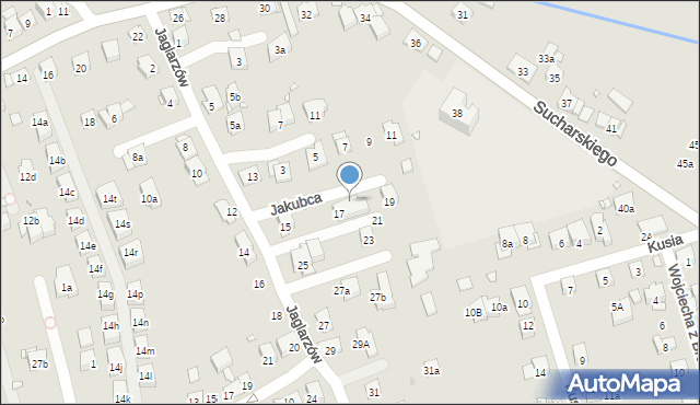 Kraków, Jakubca Władysława, 4, mapa Krakowa