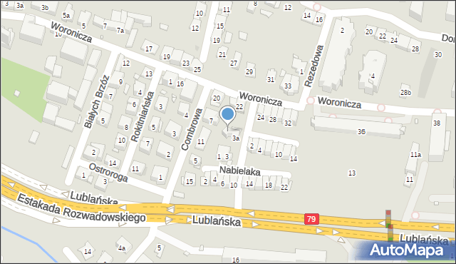 Kraków, Jasnorzewskiej Marii, 5, mapa Krakowa