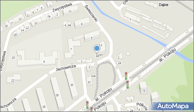 Kraków, Jachowicza Stanisława, 1a, mapa Krakowa