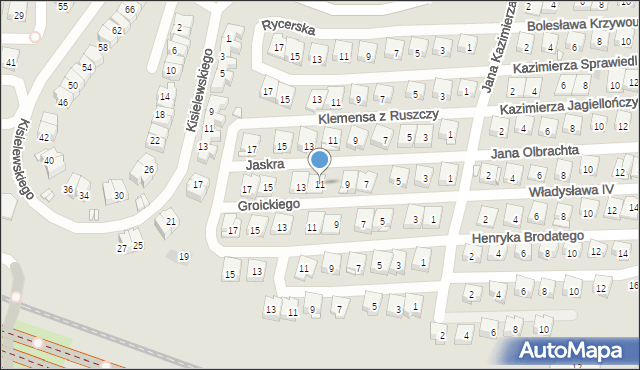 Kraków, Jaskra Mikołaja, 11, mapa Krakowa