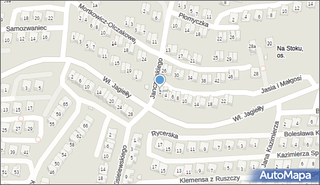 Kraków, Jasia i Małgosi, 2, mapa Krakowa