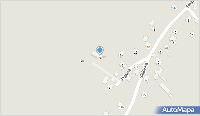 Kraków, Jaglana, 2C, mapa Krakowa