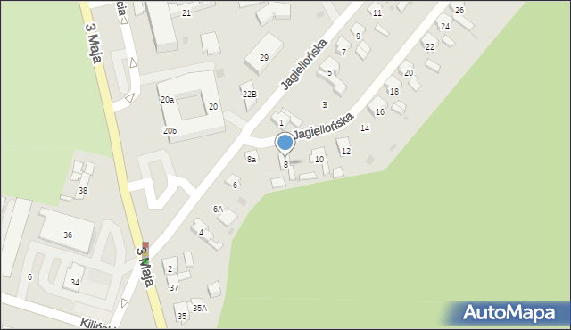 Krapkowice, Jagiellońska, 8, mapa Krapkowice