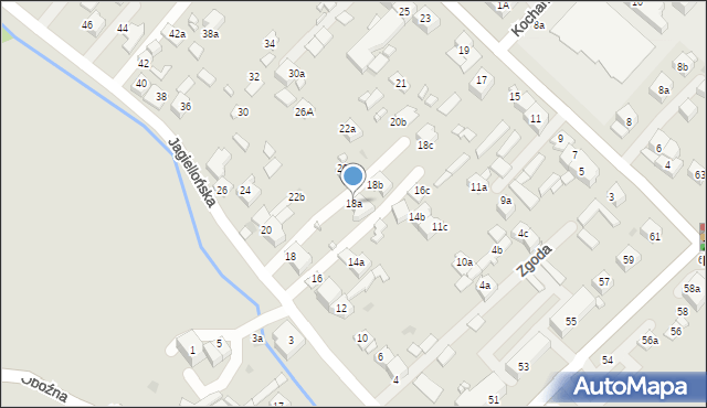 Kraśnik, Jagiellońska, 18a, mapa Kraśnik