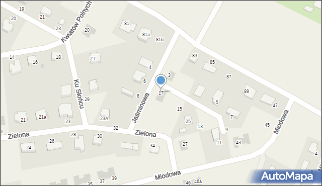 Krępa Słupska, Jaśminowa, 17, mapa Krępa Słupska