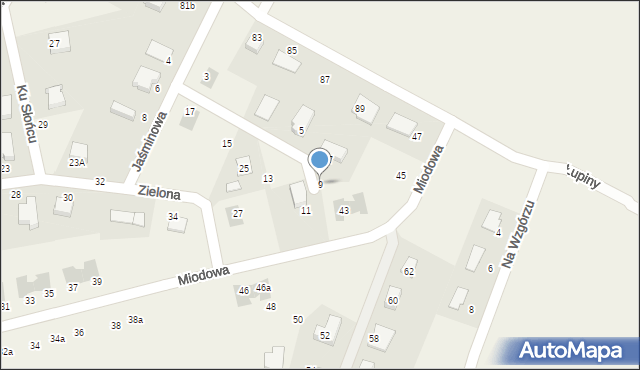 Krępa Słupska, Jaśminowa, 9, mapa Krępa Słupska