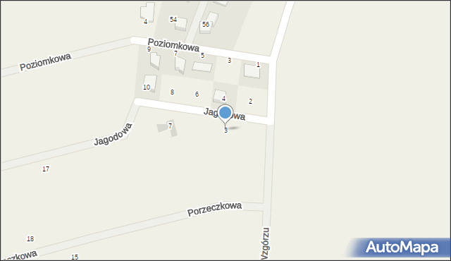 Krępa Słupska, Jagodowa, 3, mapa Krępa Słupska