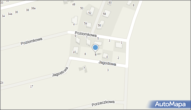 Krępa Słupska, Jagodowa, 6, mapa Krępa Słupska