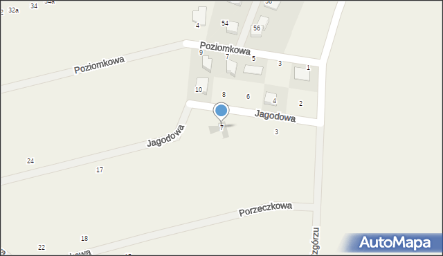 Krępa Słupska, Jagodowa, 7, mapa Krępa Słupska