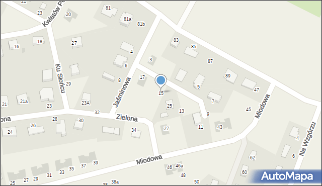 Krępa Słupska, Jaśminowa, 15, mapa Krępa Słupska