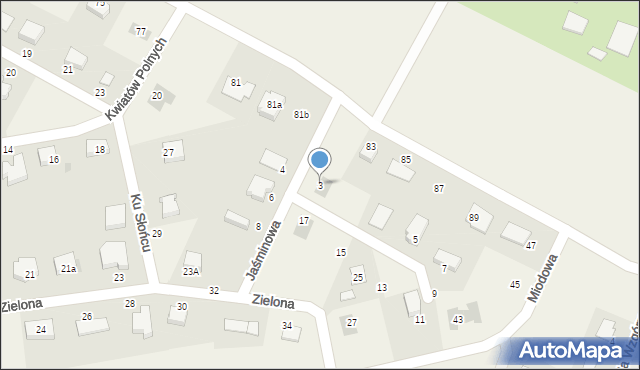 Krępa Słupska, Jaśminowa, 3, mapa Krępa Słupska