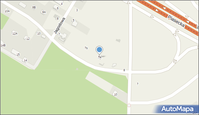 Krępiec, Jagodowa, 7A, mapa Krępiec