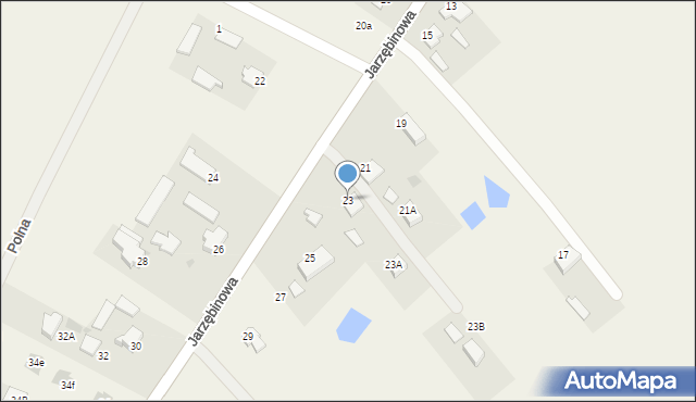 Krępiec, Jarzębinowa, 23, mapa Krępiec