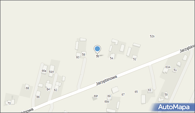 Krępiec, Jarzębinowa, 56, mapa Krępiec