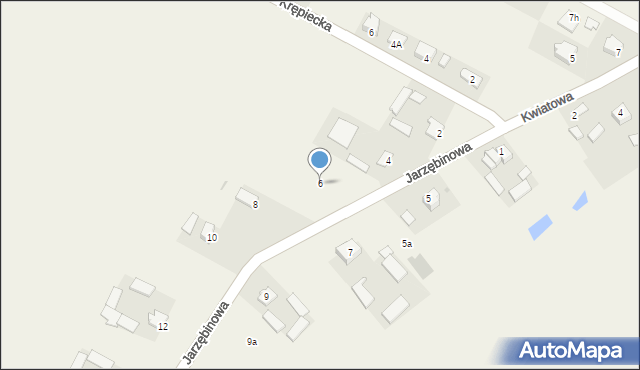 Krępiec, Jarzębinowa, 6, mapa Krępiec