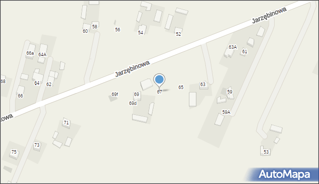 Krępiec, Jarzębinowa, 67, mapa Krępiec