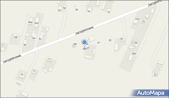Krępiec, Jarzębinowa, 69d, mapa Krępiec