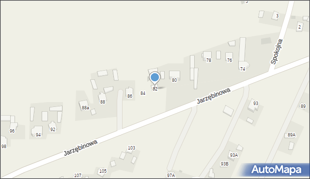 Krępiec, Jarzębinowa, 82, mapa Krępiec